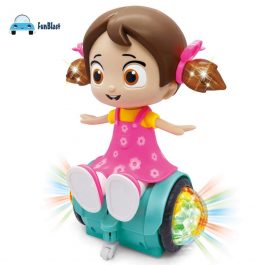 Musical Dancing Spinning Doll with Flashing Lights