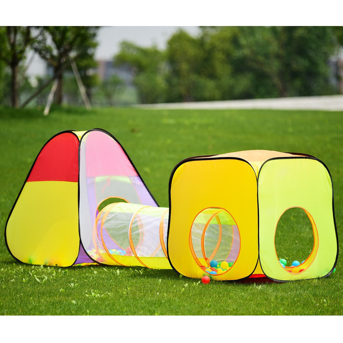 Pop Up 3-In-1 Tunnel Ball Play Tent Kid 12