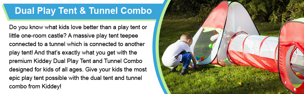Pop Up 3-In-1 Tunnel Ball Play Tent Kid 18