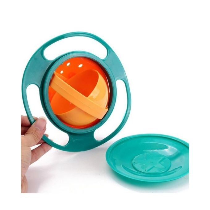 360 Rotating Baby Kid Non Spill Feeding Toddler Gyro Bowl 2