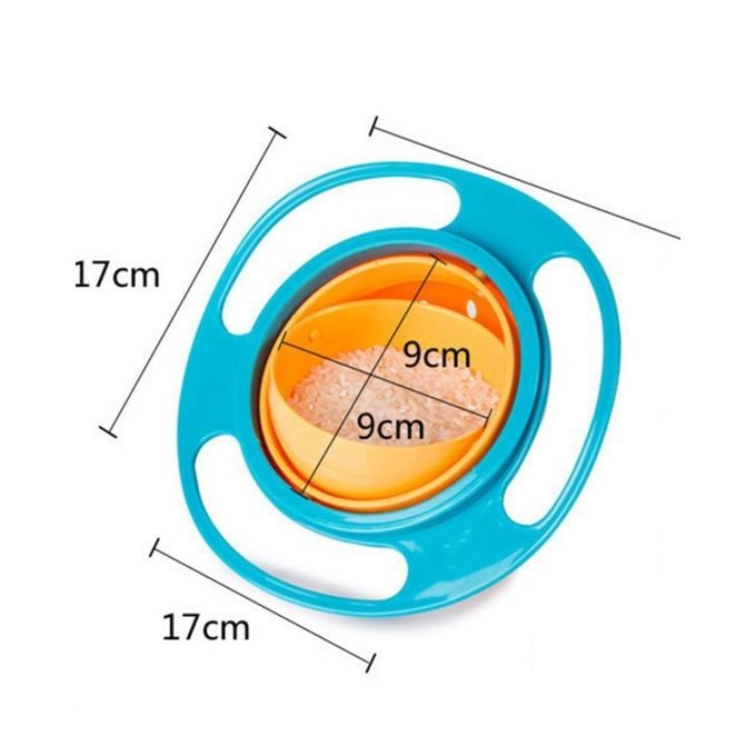 360 Rotating Baby Kid Non Spill Feeding Toddler Gyro Bowl 3