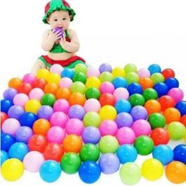 Pack of 100 – Soft Plastic Tent Balls Set For Kids – Multicolor