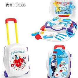 Little Doctor Play set Case Workbench 2 in 1 Doctor Nurse Medical Box Suitcase 19 Pieces