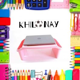 Multipurpose Portable Kids Plastic Table Educational Lap Desk- Pink