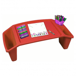 Multipurpose Portable Kids Plastic Table Educational Lap Desk- Red