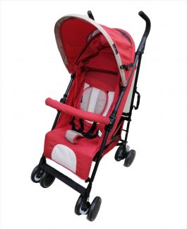 Stroller Red with Bumper Bar, Footmuff and Raincover Suitable from Birth