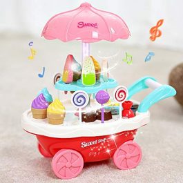 Sweet Shopping Cart Battery Operated Ice Cream Trolley Set