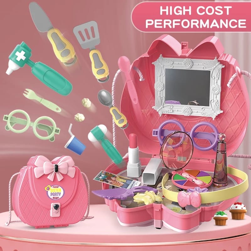 Funny Sister Party Makeup Sling Shoulder Bag Suitcase Toy 6