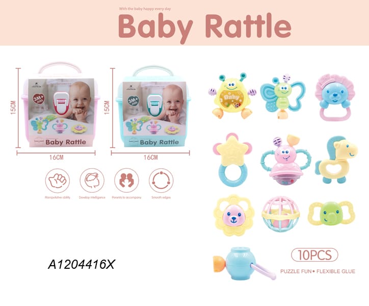 10 Pieces rattle set