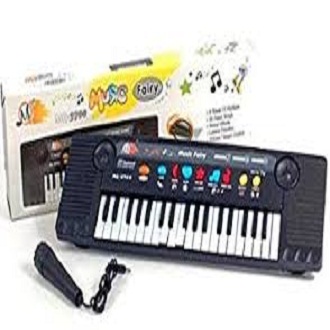 37 Key Electronic Keyboard Piano with Microphone Musical Toy for Children MQ3701 - Black 1 Fairy Music Electronic Keyboard Piano with Microphone MQ3701