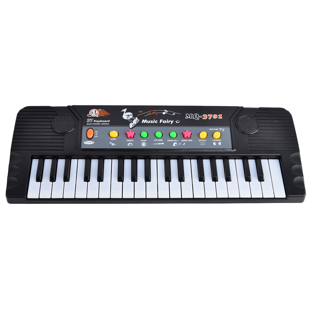 37 Key Electronic Keyboard Piano with Microphone Musical Toy for Children MQ3701 - Black 2