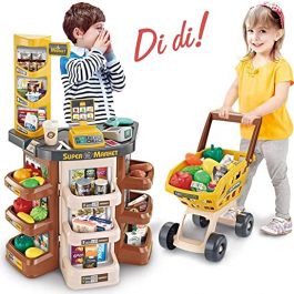 47 Pcs Supermarket Shopping Grocery Play Store For Kids