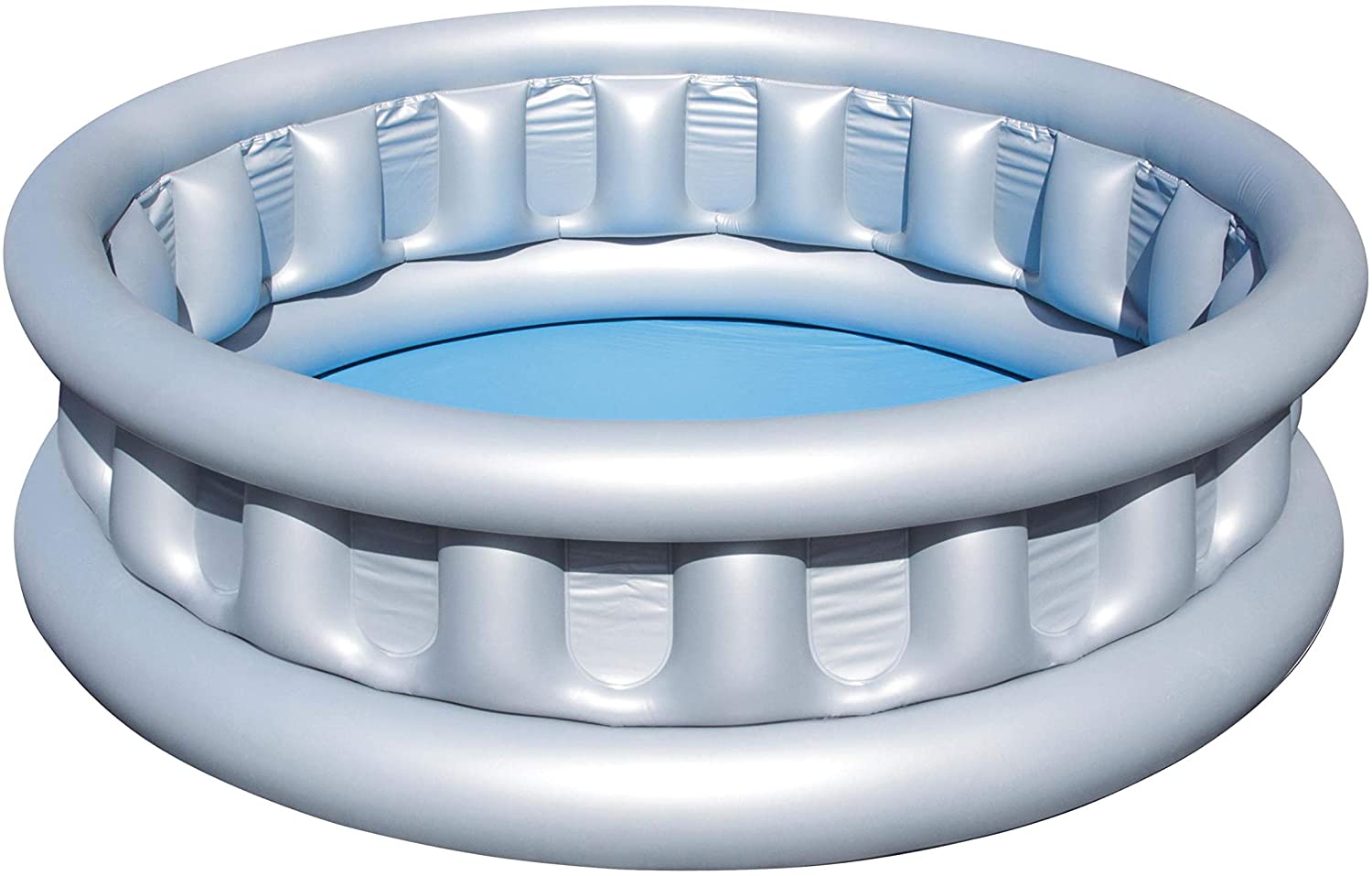 Bestway - Space Ship Pool 152 x 43 cm -26-51080 1 Kids Rainbow Stacking Ring Stacker Toss Game For Kids × 1, Learning Math Block Matching Sorting Geometry Shape Sorter × 1