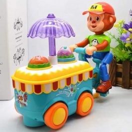 DIY Mini Monkey Candy Cart Detachable Ice Cream Shop Cart