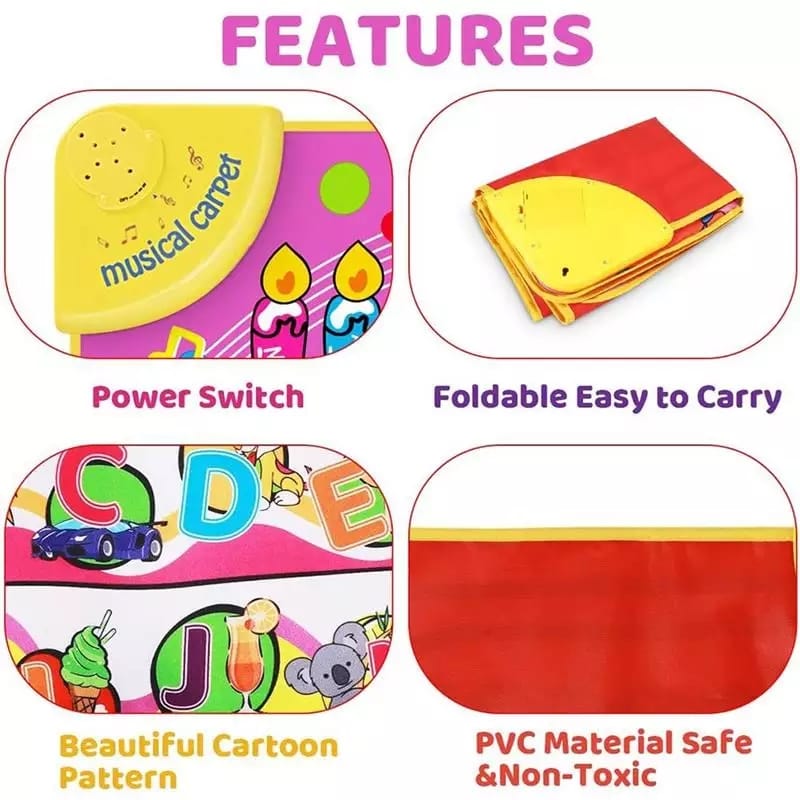 Infants Learning English Carpet Educational Floor Rug Play Mat 11