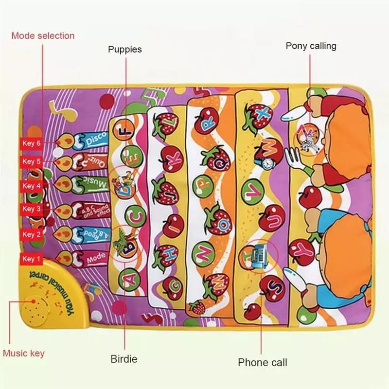 Infants Learning English Carpet Educational Floor Rug Play Mat 13