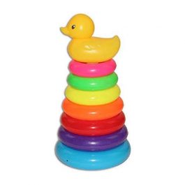 Kids Rainbow Stacking Ring Stacker Toss Game For Kids