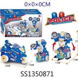 Police Transpower Robot Motorcycle Toy