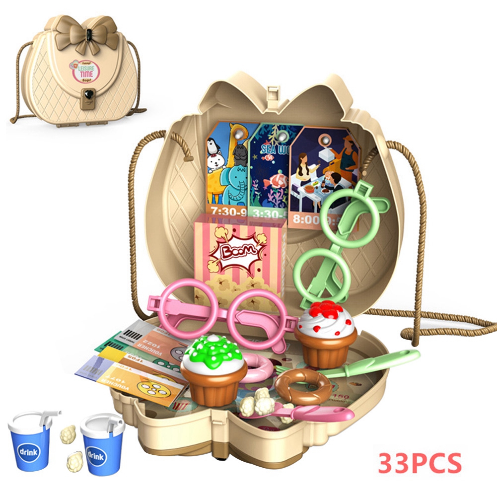 Pretend Toy Leisure Time Shoulder Single Sling Bag Handbag Playset Educational Toys 4