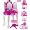 Girl's Glamour Vanity Mirror Dressing Table with Stool