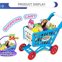 Kids Grocery Shopping Cart with Accessories 56 Pieces