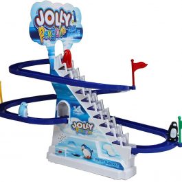 Play Jolly Penguin Race and Slide with Music and Battery