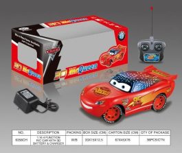 Rechargeable Remote Control 3D Mcqueen Car with USB Charger