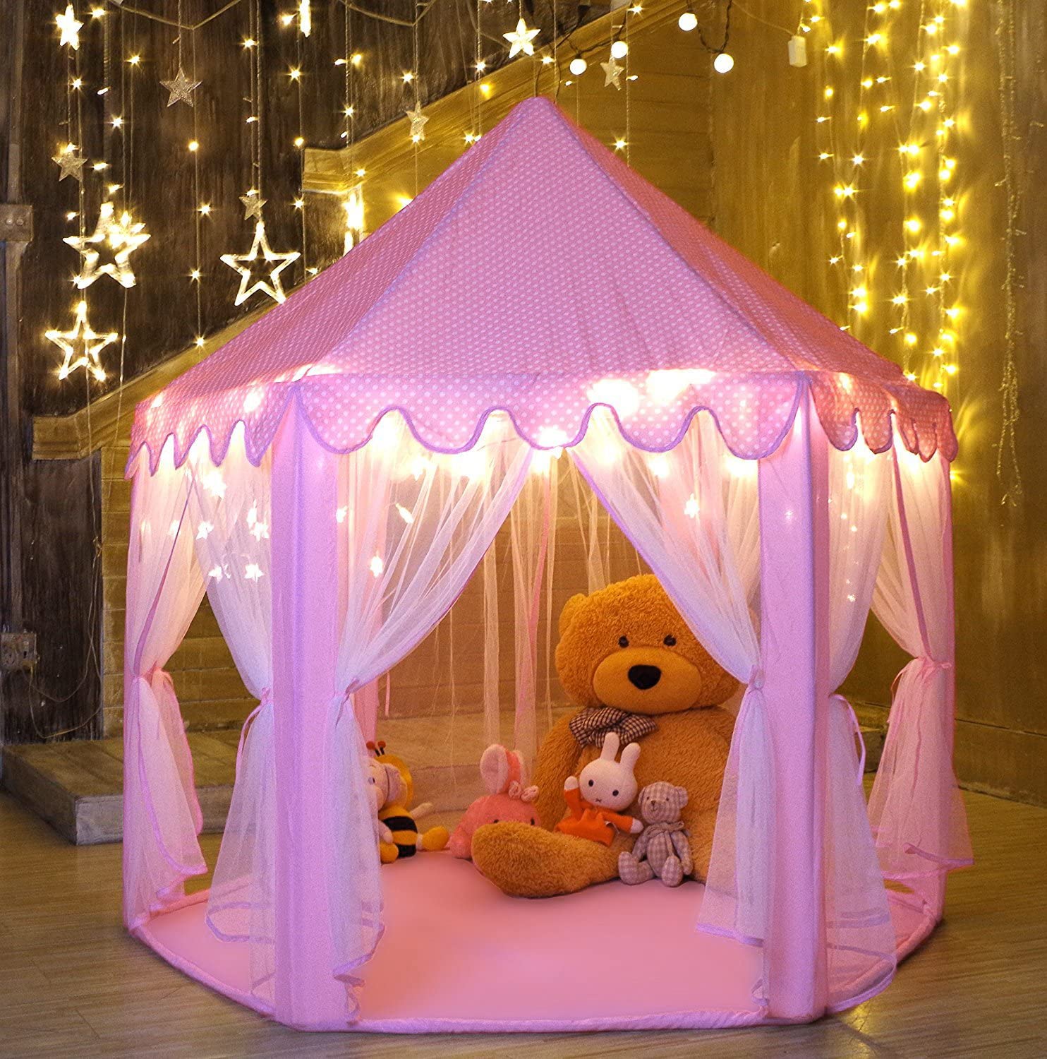 Children’s Indoor And Outdoor Hexagon Fairy Princess Castle Play Tent House 1 Children’s Indoor And Outdoor Hexagon Fairy Princess Castle Play Tent House
