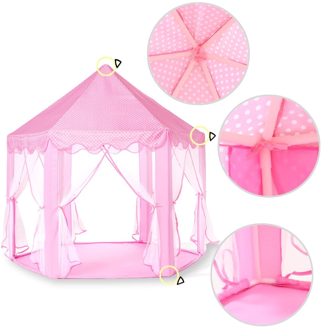 Children’s Indoor And Outdoor Hexagon Fairy Princess Castle Play Tent House 3