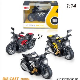 1:14 Die-cast Pull Back Motorcycle Bike Model Toy