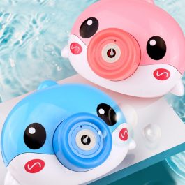 Children Dolphin Camera Automatic Bubble Machine Toy with Music and Light