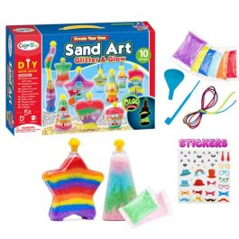 Glow and Glitter DIY Mega Sand Art Kit for Kids 10 Designs