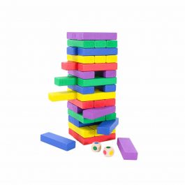 Rainbow Wooden Colorful Jenga Building Blocks