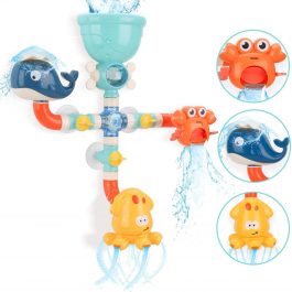 Diy Pipes Cute Animal Water Spray Baby Bath Toy