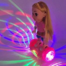 Stunt Balance Skate Board Doll with Flashing Lights