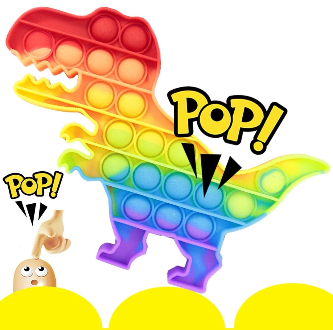 Push Pop It Bubble Fidget Stress Relieving Toy- Dinosaur 1 dino pop it