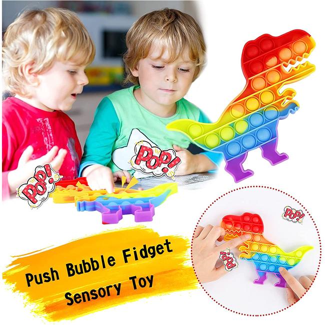 Push Pop It Bubble Fidget Stress Relieving Toy- Dinosaur 3