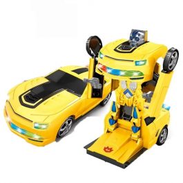 Transformer Bumblebee Robot Car Light & Music – Yellow