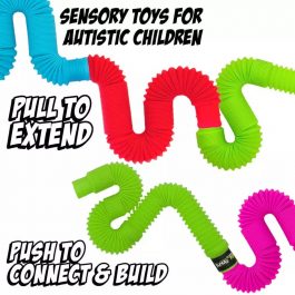 Pop Up Tube Sensory Fidget Colorful Toy For Stress Autism