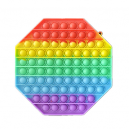 Big Size Push Pop-It Bubble Fidget Pop It Rainbow Octagon