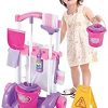 Little Helper Cleaning Trolley Cart Pretend Playset