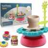 Rechargeable Sunflower Pottery Wheel Machine Clay Kit for Kids