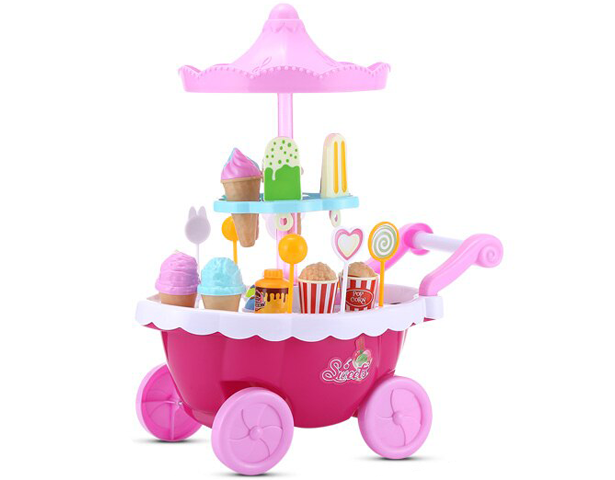 Kids Ice Cream Rotating Candy Cart 39 pcs