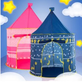 Kids Portable Folding Castle Hut Tent Playhouse