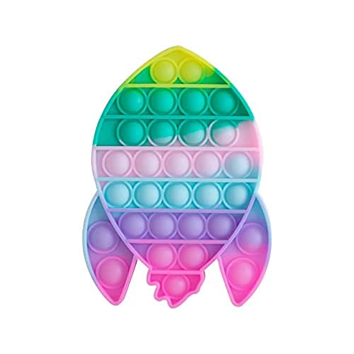 rocket pop it 1 Push Pop Bubble Fidget Sensory Toy - Rocket