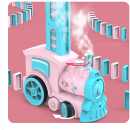Domino Train Game Stacking Toy DIY with Smoke