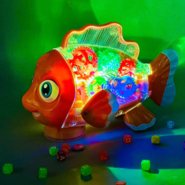Fish Transparent Gear Bump & Go Battery Operated Toy