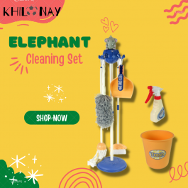 Kids Elephant Cleaning Set Tools Pretend Play Housekeeping