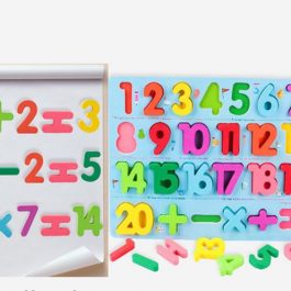 3D Wooden Number Puzzle Educational Learning Game
