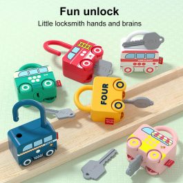 Kids Learning Lock With Key  Toy Number Matching Lock